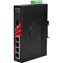 Switch: 4 x 10/100/1000BaseT(X), 1 x SFP, -40 kuni 80°C, mittemanageeritav, DIN