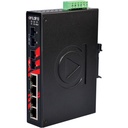 Switch: 4 x 10/100BaseT(X), 2 x 100BaseFX single-mode SC, slim, -40 kuni 80°C, mittemanageeritav, DIN