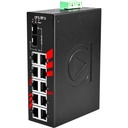 10-Port Industrial Unmanaged Ethernet Switch, w/8*10/100Tx + 2*100/1000 SFP Slot; EOT: -40 ~ 75C