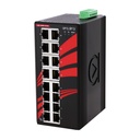 Switch: 16 x 10/100BaseT(X), slim, -40 kuni 80°C, mittemanageeritav, DIN
