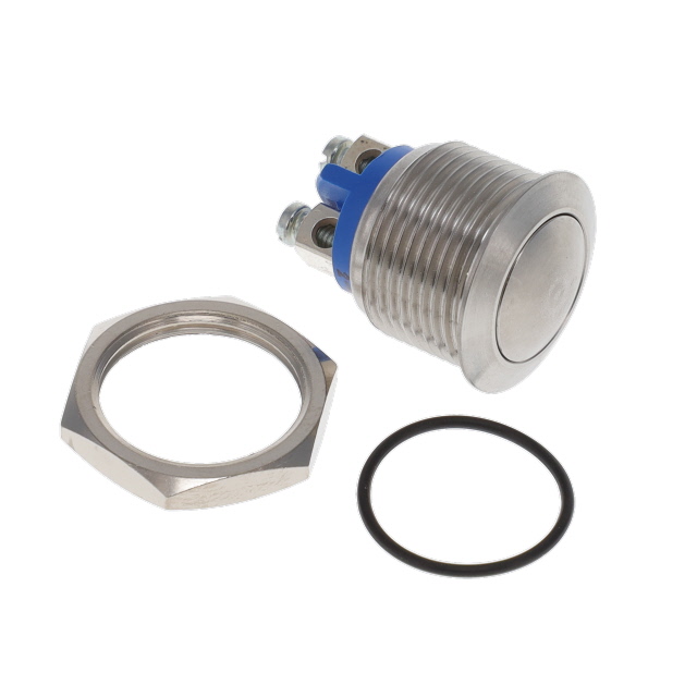 Anti-vandal pushbutton SPST-NO Panel Mount, 16.2mm hole, 0.2A 48V dc