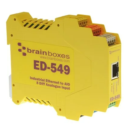 [ED-549] Ethernet I/O seade - 8 Analogue Input, -40°C kuni +80°C, 5 VDC - 30 VDC