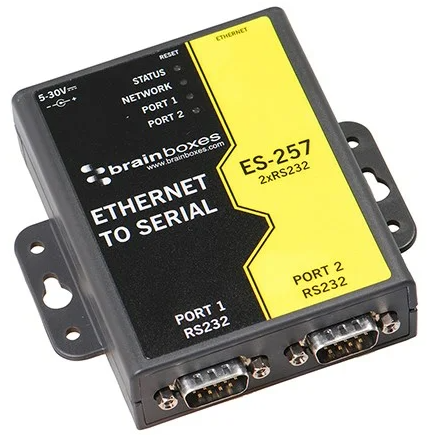 [ES-257] Ethernet 2 Port RS232, -10ºC to +60ºC, 5 VDC - 30 VDC