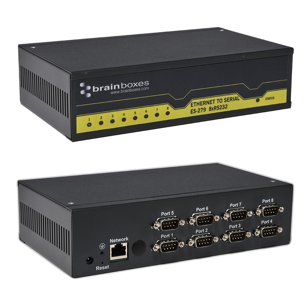 RS-232 server, 8 porti, 0 °C kuni +60 °C, 5 VDC - 30 VDC