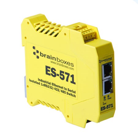 Industrial Ethernet Isolated 1xRS232/422/485 + Switch,  -40°C to +80°C, 5 VDC - 30 VDC