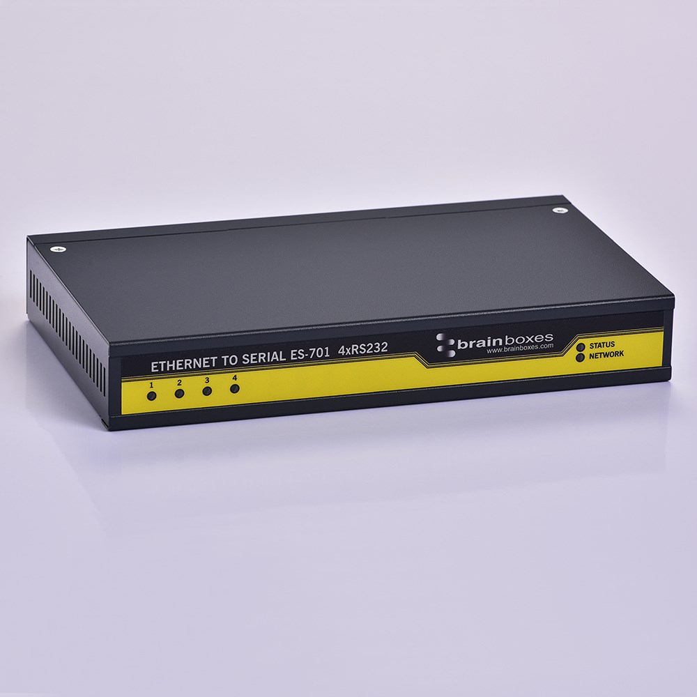 [ES-701] Ethernet 4 Port RS232, 0 °C to +60 °C, 5 VDC - 30 VDC