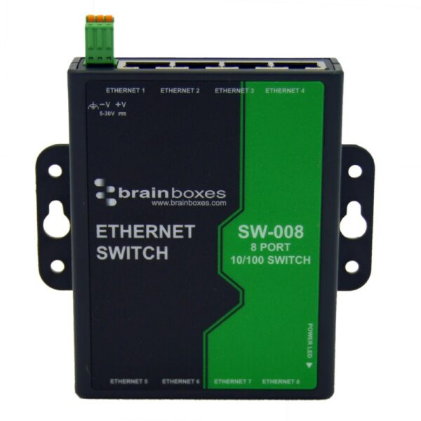 Switch: 8 x 10/100BaseT(X), -10ºC kuni +60ºC, 5 VDC - 30 VDC