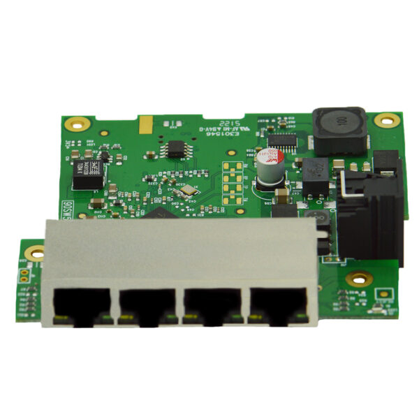Embedded Industrial 4 Port Gigabit Ethernet Switch,  -40°C to +80°C, 5 VDC - 30 VDC