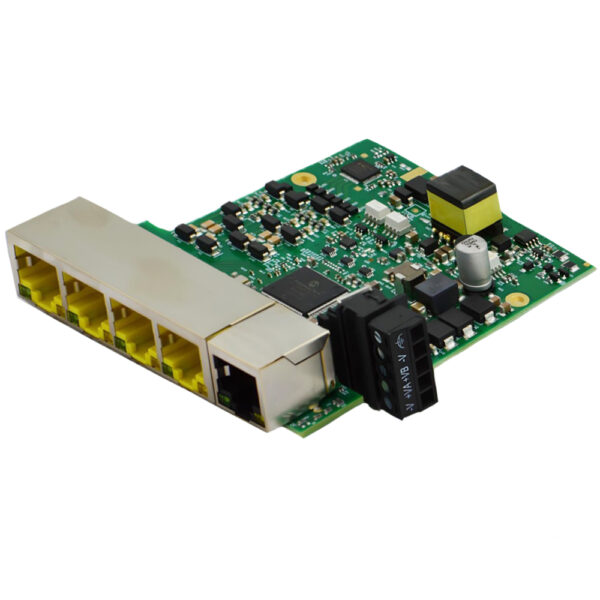 Korpuseta 5 x PoE+ 10/100/1000BaseT(X), 44 VDC - 57 VDC, -40°C kuni +80°C