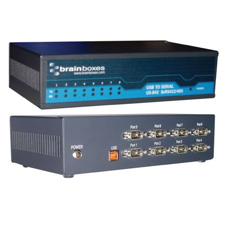 [US-842] USB 8 Port RS422/485 1MBaud, 0 °C to +60 °C, 5 VDC - 30 VDC