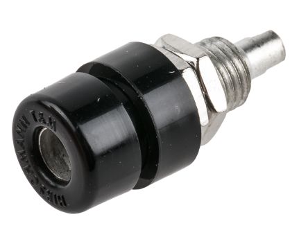 BANANA SOCKET WITH SCREW 4MM BLACK