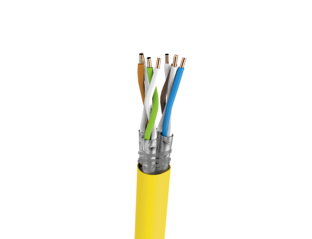 [1015B757.1000] Cable S/FTP LSHF-FR cat.8.2 BKT NL 2000 wire yellow 22AWG Dca -s1,d1,a1 (1000m)