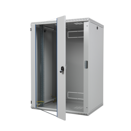 [11036601.1VU] Wall mount cabinet single section, 15U, 600/600/730 width/depth/height mm, RAL 7035 ( welded construction - capacity 50kg )