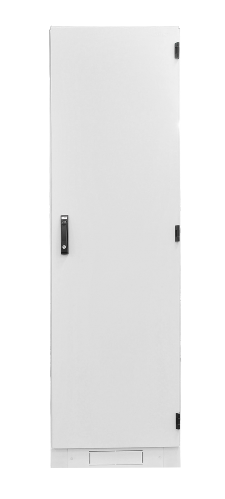 [110A2711] BKT InCab industrial rack cabinet, IP54 19´´ 42U 600/800/2086 (W/D/H) RAL 7035 (front/back door: metal sheet, steel profile), with plinth, without one side wall