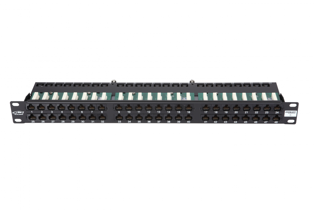 Paneel RJ45 Cat6 48 port varjestamata 1U