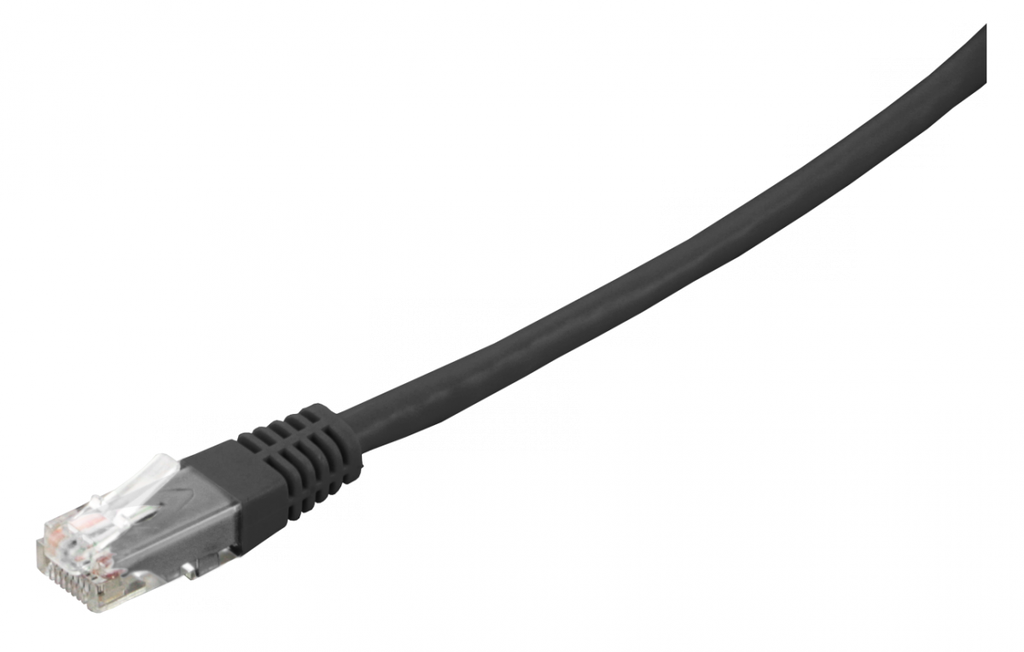 Võrgukaabel Cat6 UTP 1.0m, must LSZH