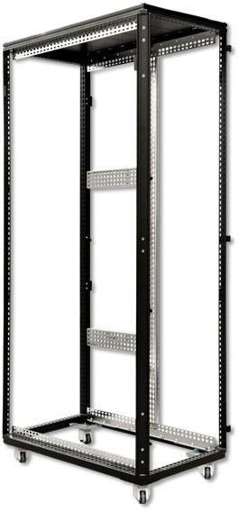Karkass 42U 1980x600x800 k,l,s, usteta, külgedeta, kandevõime kuni 600kg, must, SRS