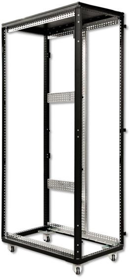 Karkass 42U 1980x800x1200 k,l,s, usteta, külgedeta, kandevõime kuni 600kg, must, SRS