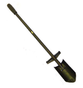 Metal detector coil accessory, Spade, Black Ada Invader extended