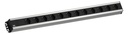 CSO craftsman power strip with switch, Space between sockets 15mm, 12xCEE7/3 sockets 90° Supply cabl 2,0m H05VV-F3G1.50mm² with CEE7/7 angled plug packed  in polybag