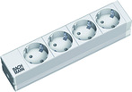 Toitepaneel 4 x Schuko 2.0m, 208x44x47mm, hall