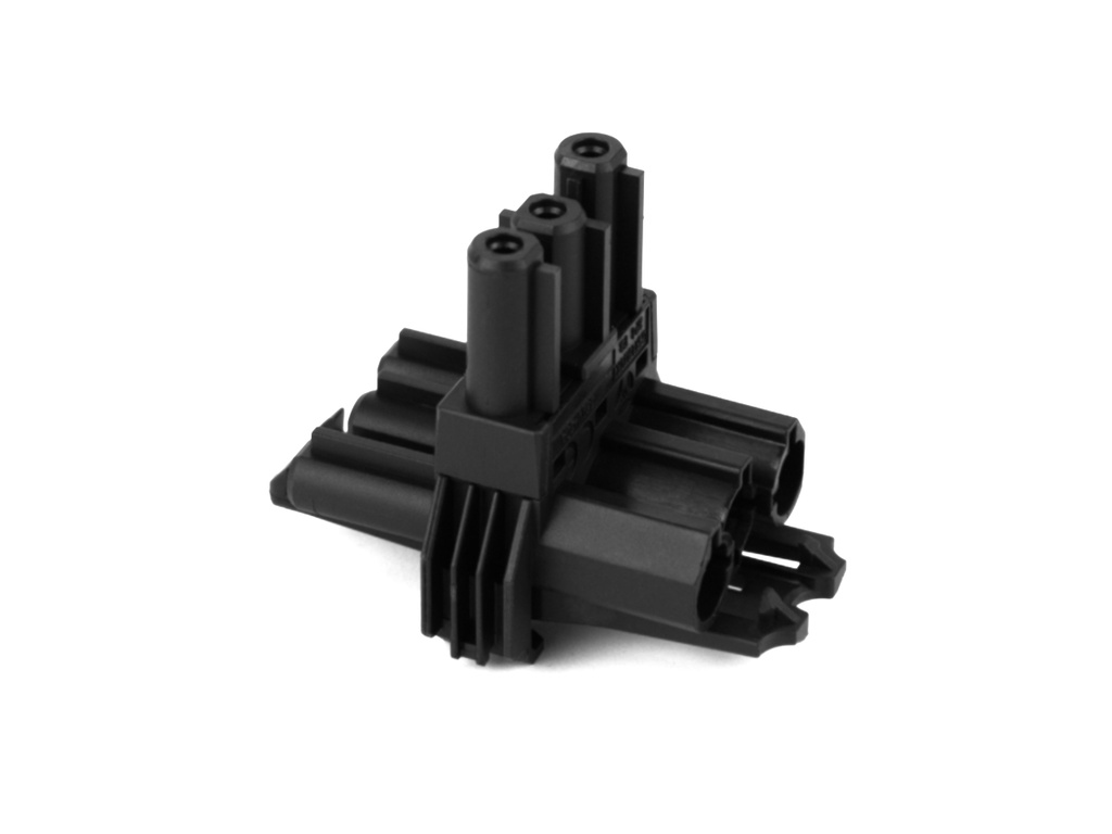[375.107] Toitepistik 1 sisse / 2 välja x GST18, 16A / 250V, must
