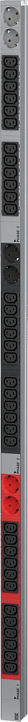 ALU 1U 36xC13 6xCEE7/3 Line 3,0m CEE