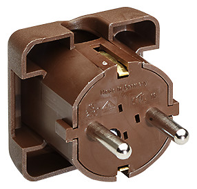 plug with earthing contact angled / flat