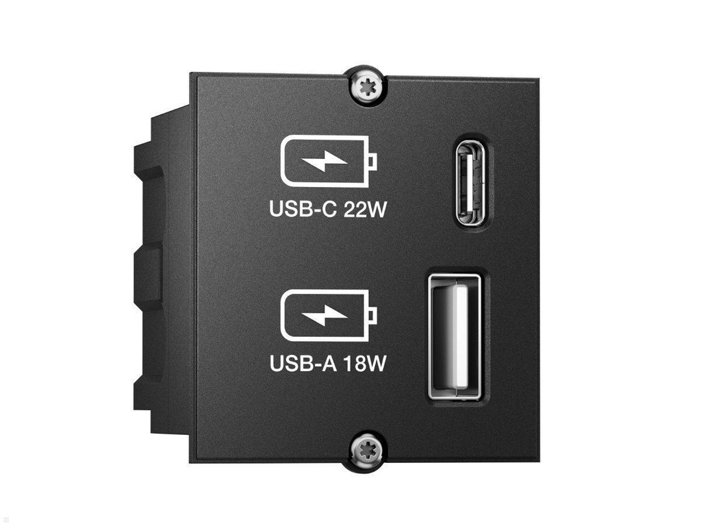 [917.227] Moodul: 1 x USB-A, 1 x USB-C 22W must