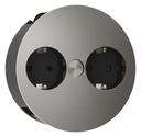TWIST 2xCEE7/3 2,0m ferrules Stainless steel look