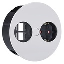 Pistikupesa Twist 1 x CEE7/3 0.2m, 2 x keystone pesa, matt valge