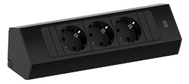 [932.100] Toitepaneel Casia 3 x CEE7/3, 235 x 78 x 64mm, must