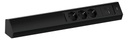 CASIA 2 3xCEE7/3 1xUSB A/C 22W 2,0m wire ferrules bk