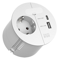 [938.303] Pistikupesa Loop in 1 x CEE7/3, 1 x USB-A, 1 x USB-C 0.2m, valge