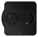 Pistikupesa Twist 2 1 x CEE7/3 2.0m, 1 x USB-A, 1 x USB-C, matt must, nurkne