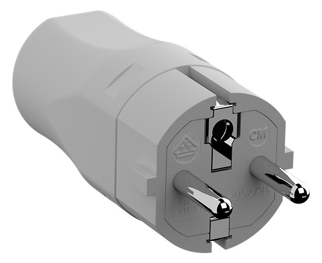 Mountable plug grey