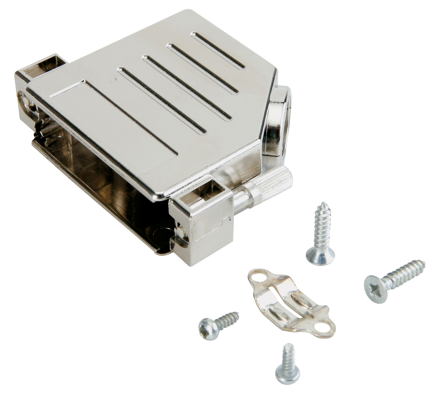 [600X57009X] D9 metallized plastic hood, jack screws 25mm