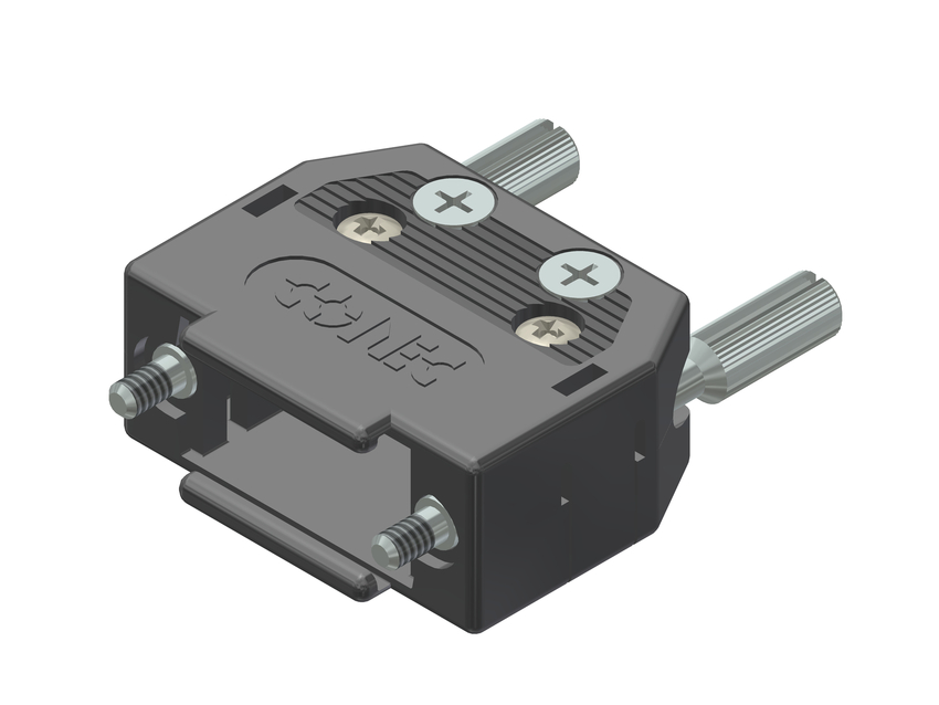 [165X10139X] D-Sub enclosure, 09p, plastic, UNC 4-40