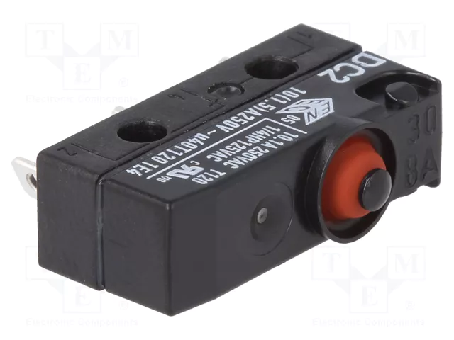 [DC2C-A1AA] Mikrolüliti SPDT-NO/NC Hinge Lever , 10.1 A @ 250 V ac