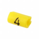 Kaablimärgis ´´4´´ kollane, 1,5-2,0mm, kaablile / 1000tk pakis