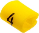 Kaablimärgis ´´4´´ kollane, 2,0-3,2mm, kaablile / 1000tk pakis
