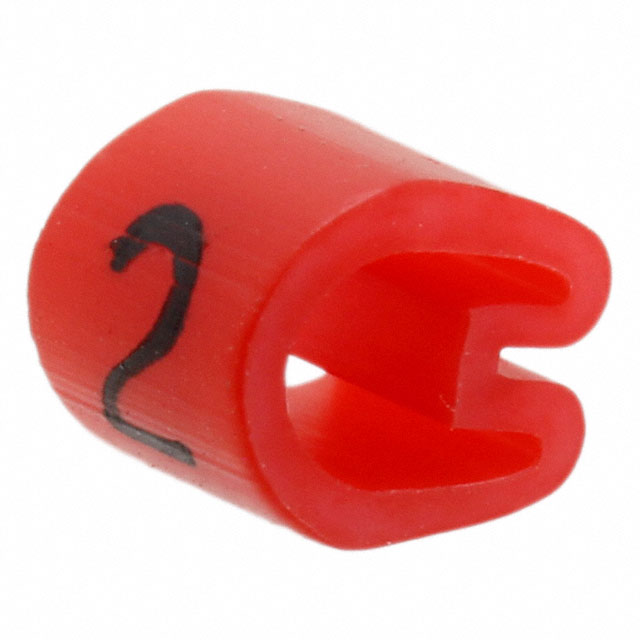 Kaablimärgis ´´2´´ punane, 3,4-5,7mm, kaablile / 1000tk pakis