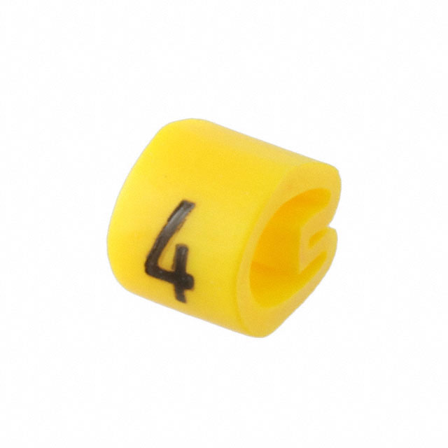 Kaablimärgis ´´4´´ kollane, 3,4-5,7mm, kaablile / 1000tk pakis