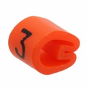 Kaablimärgis ´´3´´ oranž, 7,9-12,7mm, kaablile / 250tk pakis