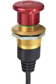 [ES1C41653] Emergency stop pushbutton, 22mm, 2NC, panel mount, 24VDC, 1A, IP67