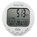 CO2 temperatuuri- niiskusemonitor releeväljundiga