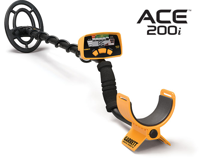 Metallidetektor Garrett ACE 200i, 6.5"x9" Kontsentriline otsimispool , 6.5 KHz