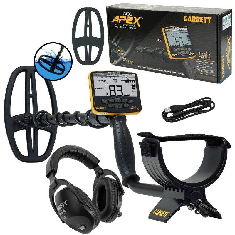 Metallidetektor GARRETT ACE APEX 6X11" + MS3 juhtmevabad kõrvaklapid