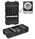 Multi-weapons case 1178x718x427mm, Waterproof, Black, Wheels, Humidity indicator, 25kg