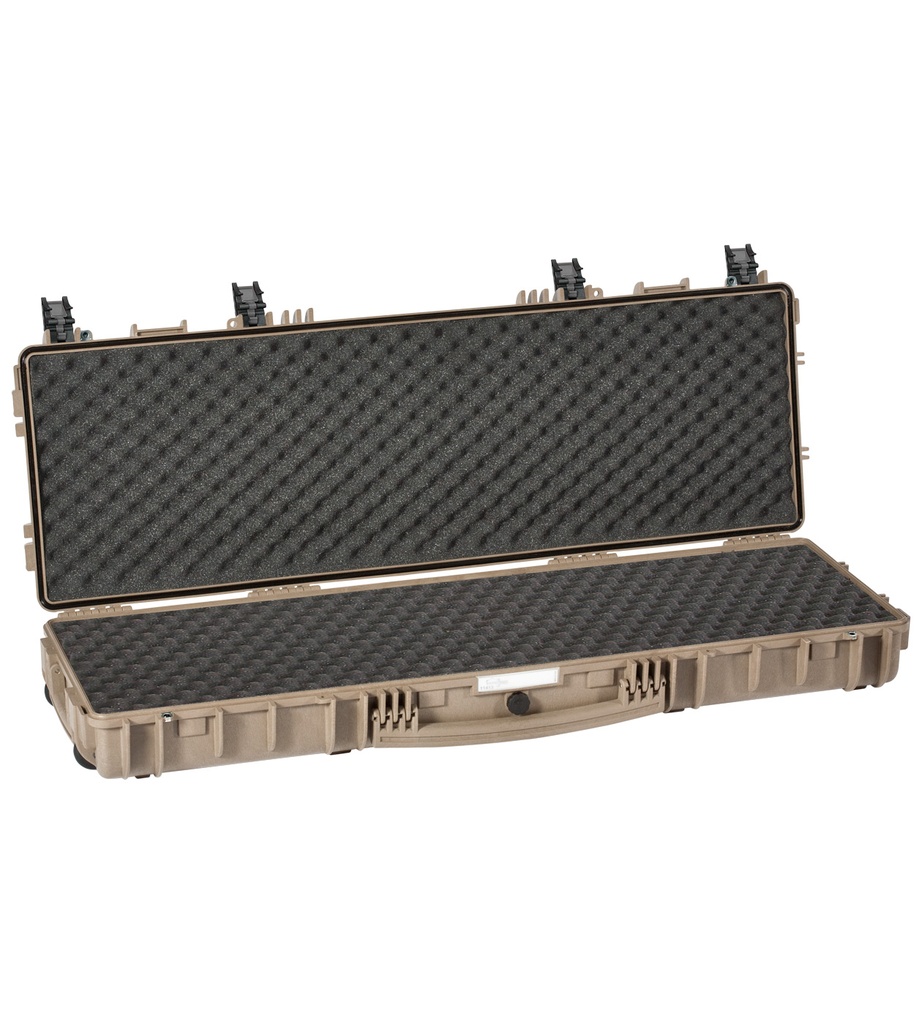 Rifle case 1189x415x159mm, Waterproof, Desert sand, Convoluted Foam, Wheels, 8.8kg
